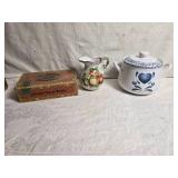 Pitcher, Soup Tureen, and Harvester Cigar Box