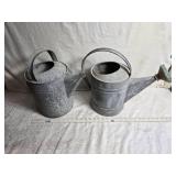 Vintage Galvanized Steel Watering Cans