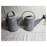 Vintage Galvanized Steel Watering Cans