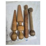 Variety of Enamelware and Wooden Pestles