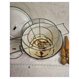 Variety of Enamelware and Wooden Pestles