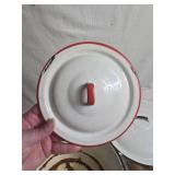 Variety of Enamelware and Wooden Pestles