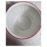 Variety of Enamelware and Wooden Pestles