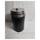 Vintage Hot-Cold Metal Insulated Canister with Lid and Handle