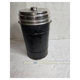 Vintage Hot-Cold Metal Insulated Canister with Lid and Handle
