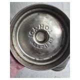 Vintage Hot-Cold Metal Insulated Canister with Lid and Handle