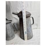 Pair of Vintage Galvanized Oil Cans
