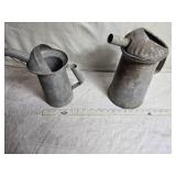 Pair of Vintage Galvanized Oil Cans