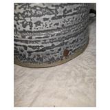 Set of 3 Vintage Enamelware Coffee Pots with Lids