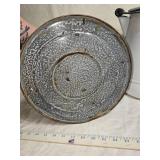 Set of 3 Vintage Enamelware Coffee Pots with Lids