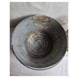 Galvanized Metal Bucket and Small Milk Can