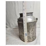 Galvanized Metal Bucket and Small Milk Can