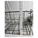 Vermont Country Milk Glass Bottle with Wire Carrier and Stand