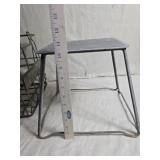 Vermont Country Milk Glass Bottle with Wire Carrier and Stand