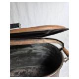 Antique Copper Wash Tub with Lid and Handles