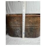 Metal Wash Tub with Lid and Handles