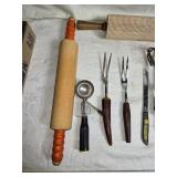 Kitchen Utensil Collection with Rolling Pins, Peelers, and More