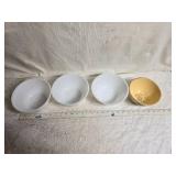 Mixing Bowls with Advertising including Watt Oven Ware with Apple Design - 