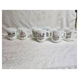 Belview State Bank Commemorative Milk Glass Mugs