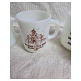 Belview State Bank Commemorative Milk Glass Mugs