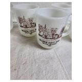 Belview State Bank Commemorative Milk Glass Mugs