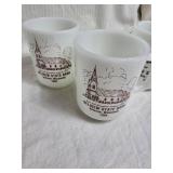 Belview State Bank Commemorative Milk Glass Mugs
