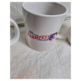 Commemorative Mugs and 1 A&W Root Beer Bottle