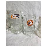 A&W Root Beer Glass Mugs with Logo