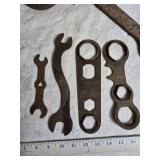 Antique Lot of Rusty Wrenches and Tools