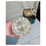 Vintage Glass and Porcelain Door Knobs and Vintage Hinges