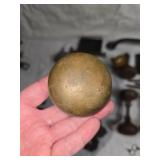 Vintage Glass and Porcelain Door Knobs and Vintage Hinges