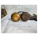 Vintage Glass and Porcelain Door Knobs and Vintage Hinges