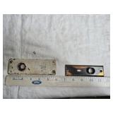 Vintage Glass and Porcelain Door Knobs and Vintage Hinges