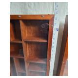 Wooden Wall-Mounted Display Cabinets with Multiple Compartments