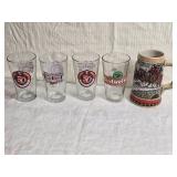 Budweiser Collectible Glass Set with 1988 Clydesdale Stein