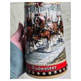 Budweiser Collectible Glass Set with 1988 Clydesdale Stein