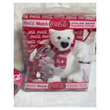 Coca-Cola Collectible Plush Polar Bears and Santa Ornament Set