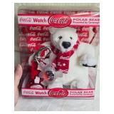 Coca-Cola Collectible Plush Polar Bears and Santa Ornament Set