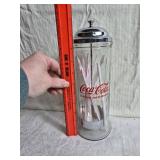 Coca-Cola Vintage Drinking Glasses and Straw Dispenser