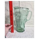 Coca-Cola Georgia Green Glass Pitcher Set with 4 Glasses