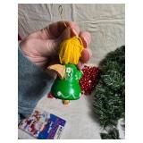 Christmas Decor Collection: Santa Dolls, Ornaments, Garland & Sing-Along VHS