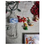 Christmas Decor Collection: Santa Dolls, Ornaments, Garland & Sing-Along VHS