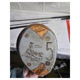 Vintage Golf Club Set with Leather and Canvas Bag and Brass Golf Tee Figurines