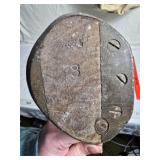 Vintage Golf Club Set with Leather and Canvas Bag and Brass Golf Tee Figurines