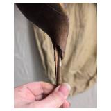 Vintage Golf Club Set with Leather and Canvas Bag and Brass Golf Tee Figurines