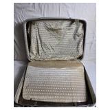 Vintage Hard Shell and Tapestry Suitcases - Set of 2