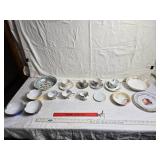 Collection of Vintage Floral Teacups and Plates