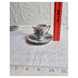 Collection of Vintage Floral Teacups and Plates