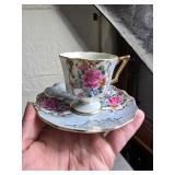 Collection of Vintage Floral Teacups and Plates