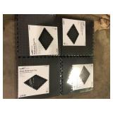 Lot of TrafficMaster Black 24 in. W x 24 in. L x 0.47 in. Foam Interlocking Gym Floor Tiles (6 Tiles/Pack) (24 sq. ft.)  Customer Returns See Pictures